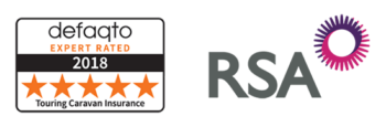 Defaqto 2018 5 stars, RSA logo